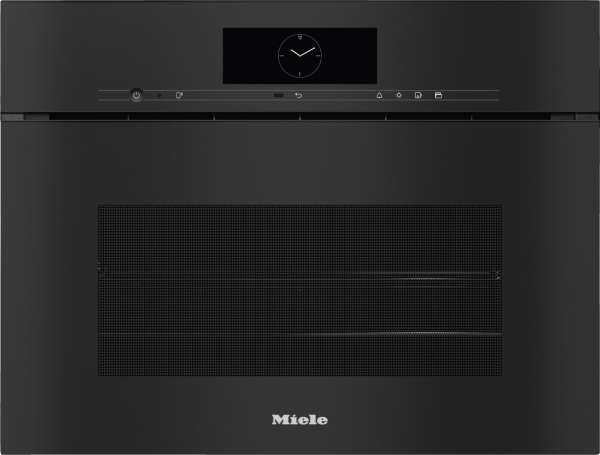 Miele DGC 7845 HCX Pro Obsidianschwarz DIAMOND Griffloser Kompakt-Dampfbackofen mit Frisch- und Abwasseranschluss